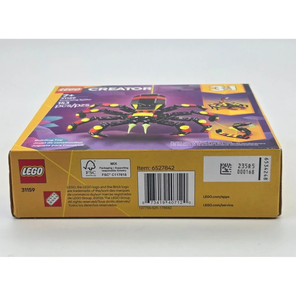 LEGO Creator 3 in‎ 1 31159 Surprising Spider Building Toy 153 Pieces New